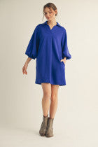 The Alyssa  3/4 puff sleeves dress