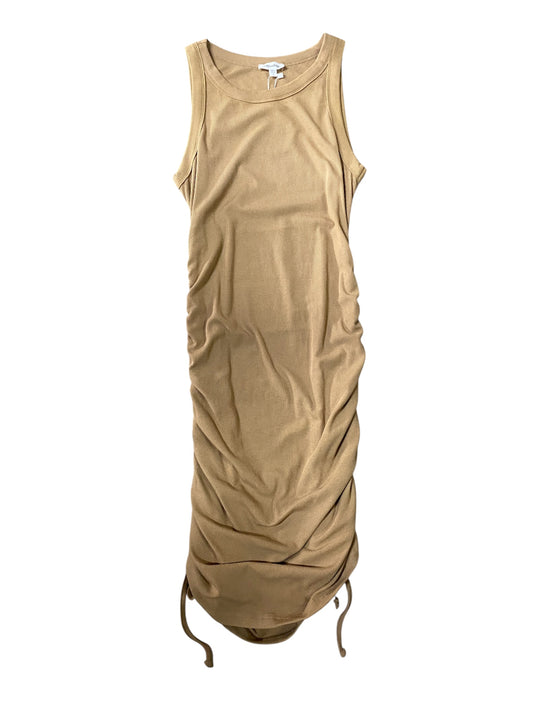 Tan Ruched Side Tank Dress