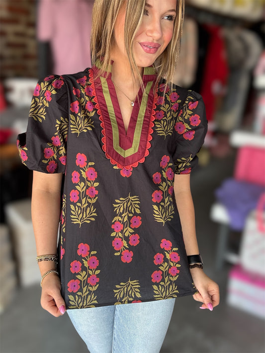 The Maranda Botanical Blouse