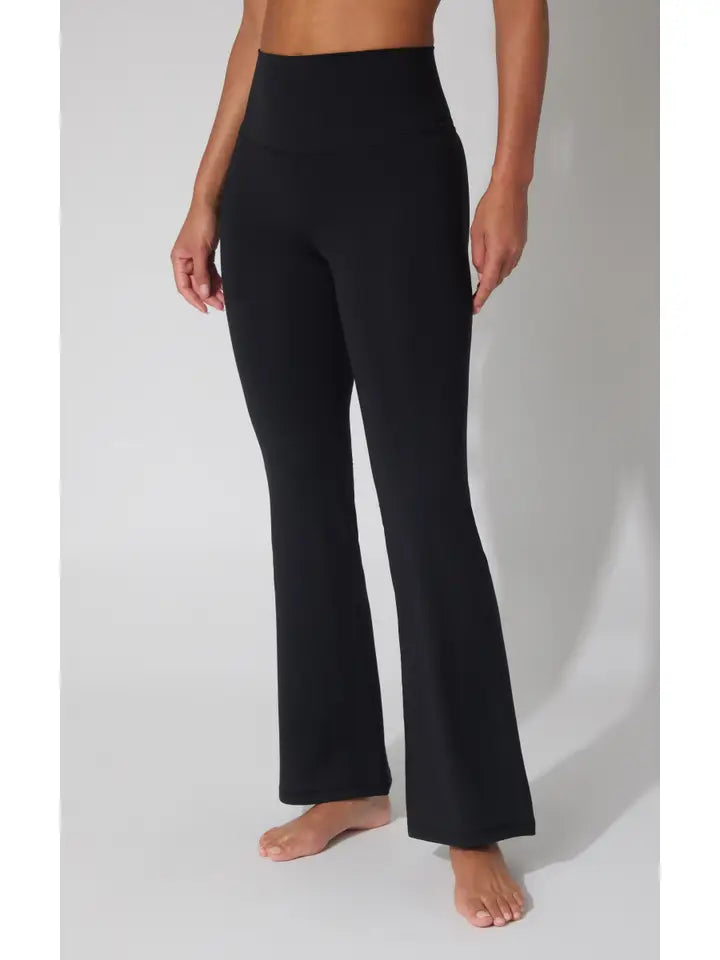 Women's Lux Everyday Basic High Rise Flared Leg Pant