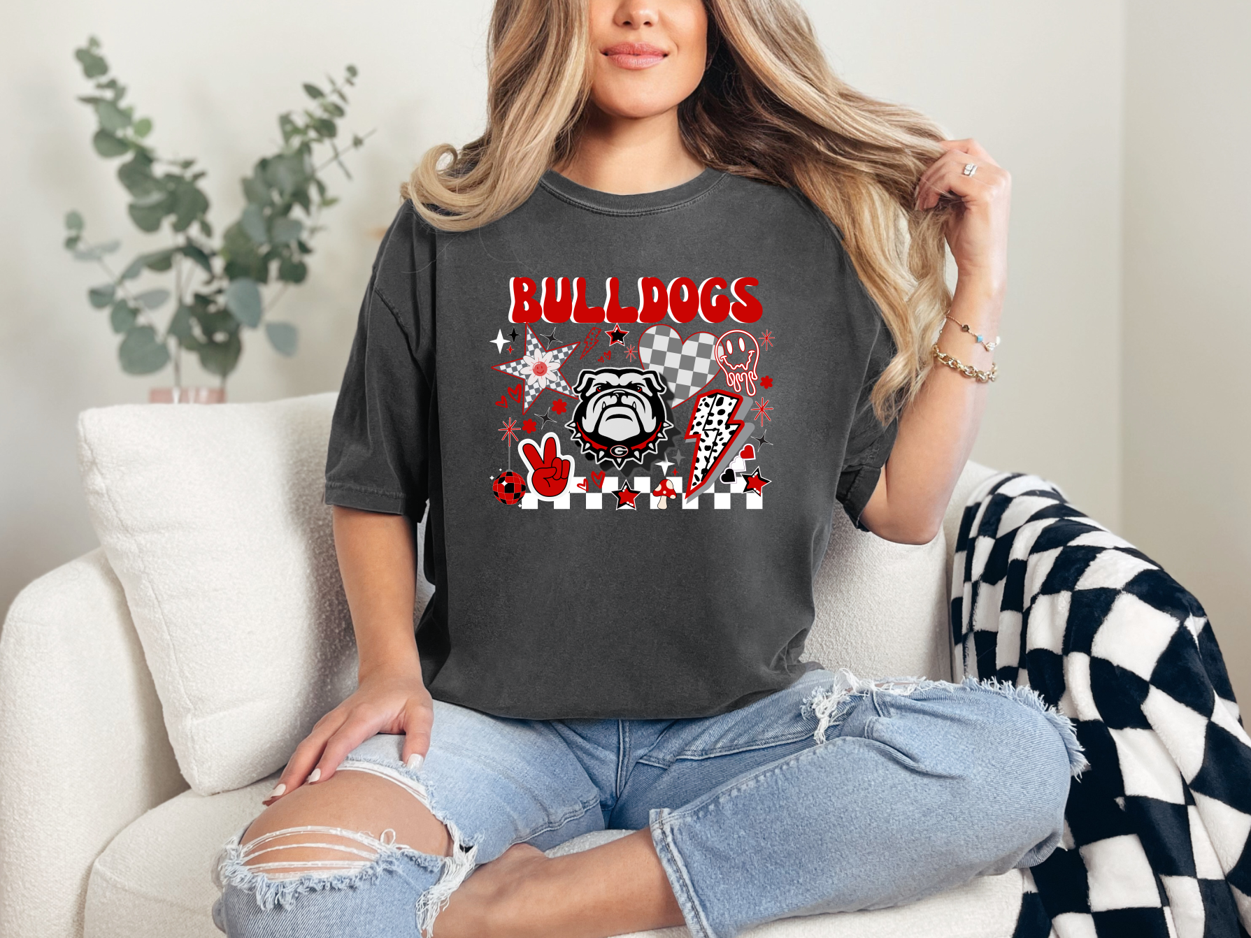 Georgia Bulldogs Retro Checkered