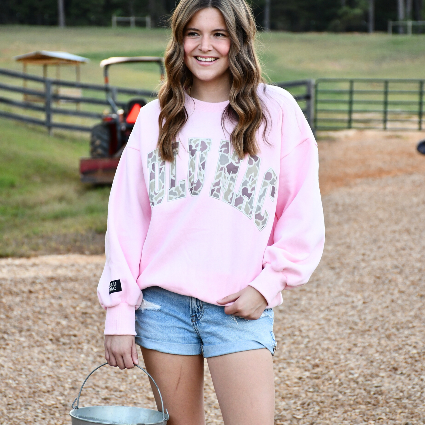 Lulu Mac Light Pink Camo Sweatshirt