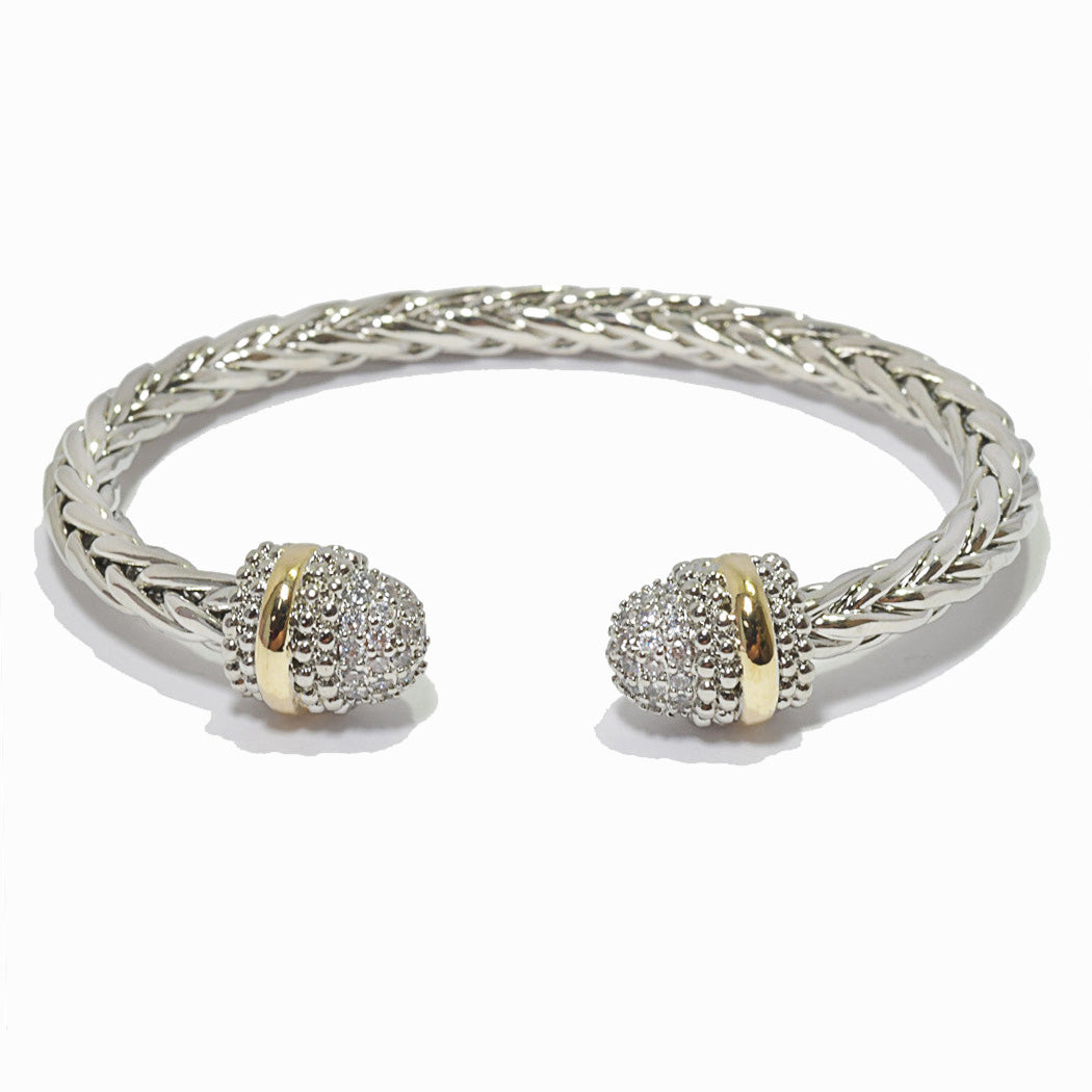 Two Tone Gold and Silver Cuff