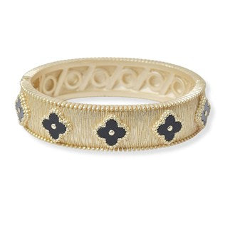 Gold/MOP multi clover bracelet