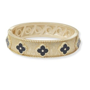 Gold/MOP multi clover bracelet