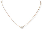 Single Freshwater Pearl Gold Necklace