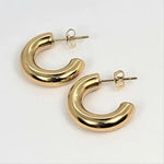 Small Gold Tubular Earrings