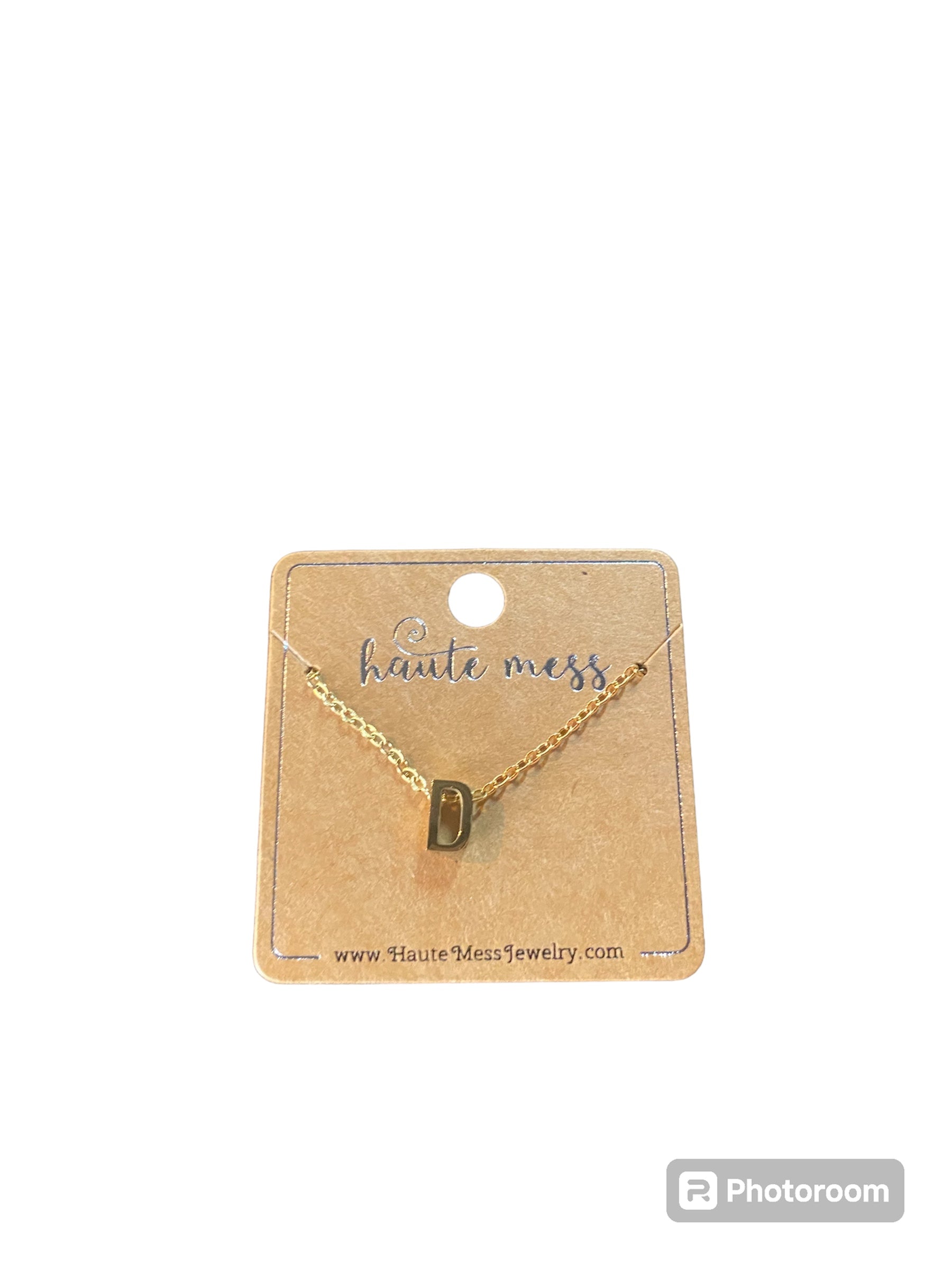 Tiny Gold Letter Necklace