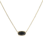 Gold/Black Geometric Celluloid Acetate Necklace