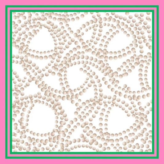 GEOMETRIC PRINTED SQUARE SILKY SCARF