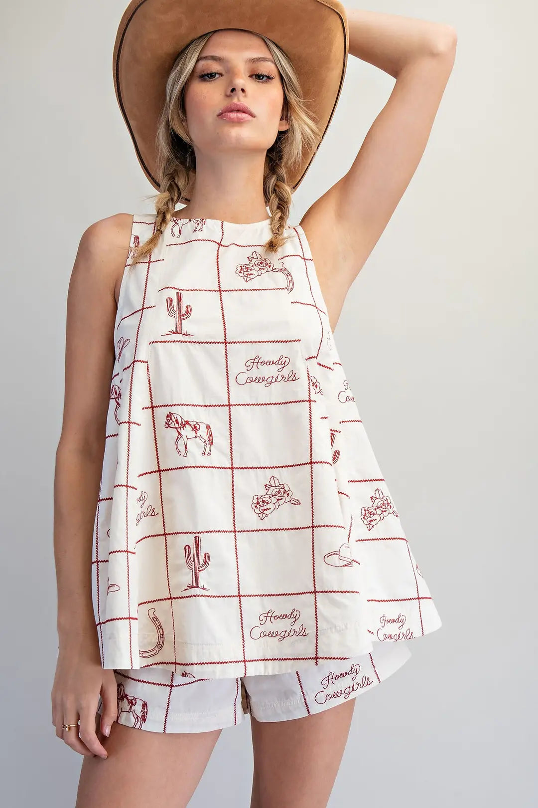 Western Pattern Sleeveless Swing Set