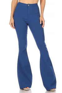 Dark Blue Super stretch Bell Bottom Pants