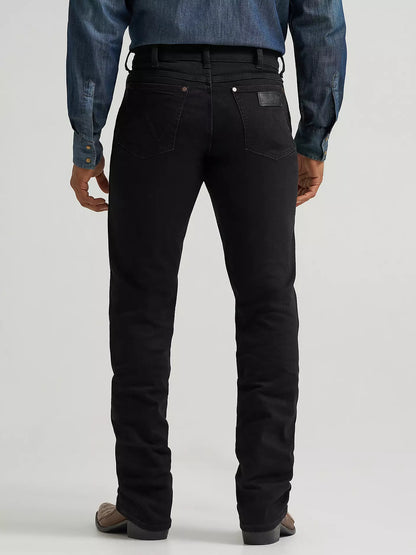 Men's Wrangler Black Retro Slim Straight Jean