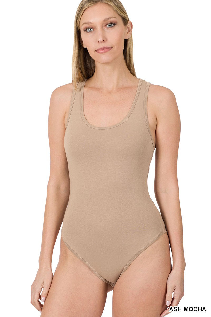 Premium Cotton Racerback Tank Bodysuit