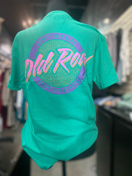 Old Row Island Green Circle Logo Pocket Tee