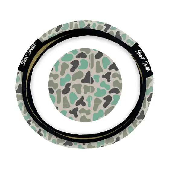 Marsh Camo - Steering Wheel Cover
