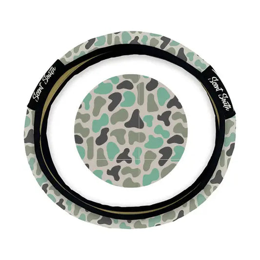 Marsh Camo - Steering Wheel Cover