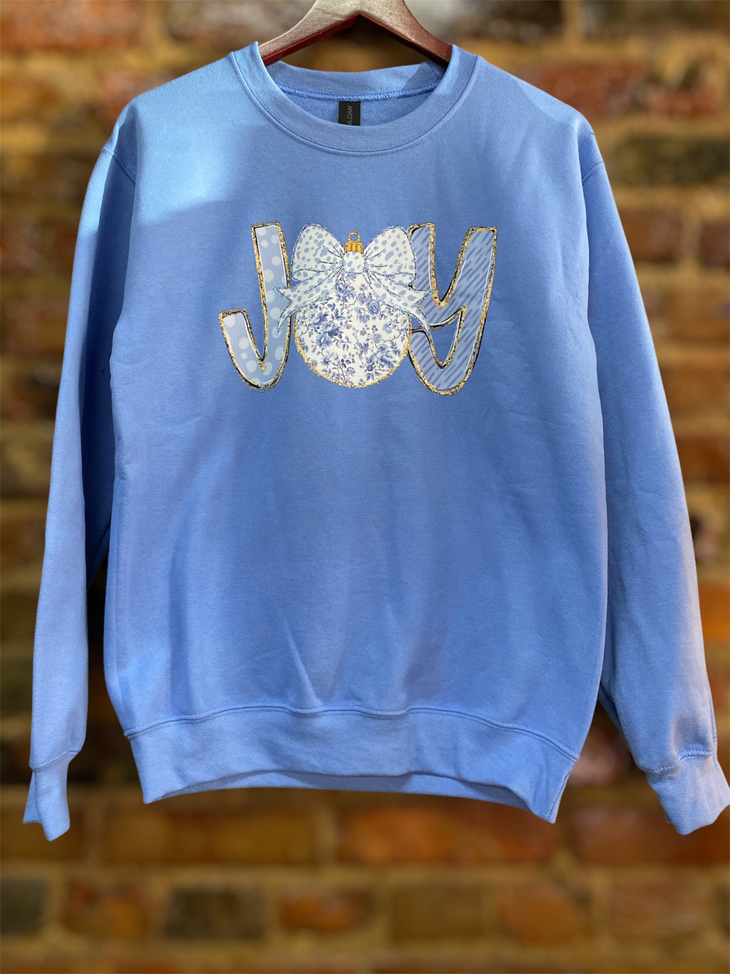 Simply You Joy- Blue Toile Ornament Sweatshirt