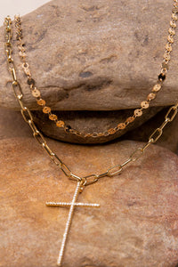 Martha Gold Cross Necklace