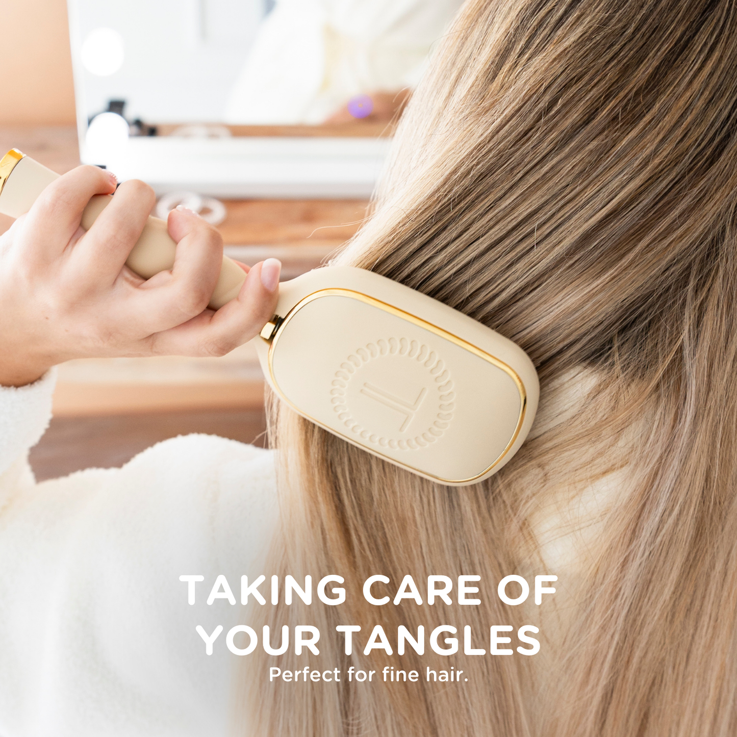 Detangler Hair Brush for Fine Hair - Tan