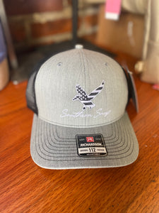 Grey USA Freedom Duck Trucker Hat