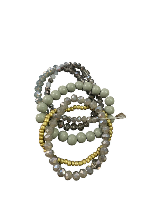 Grey Mix Beaded Bracelet Set