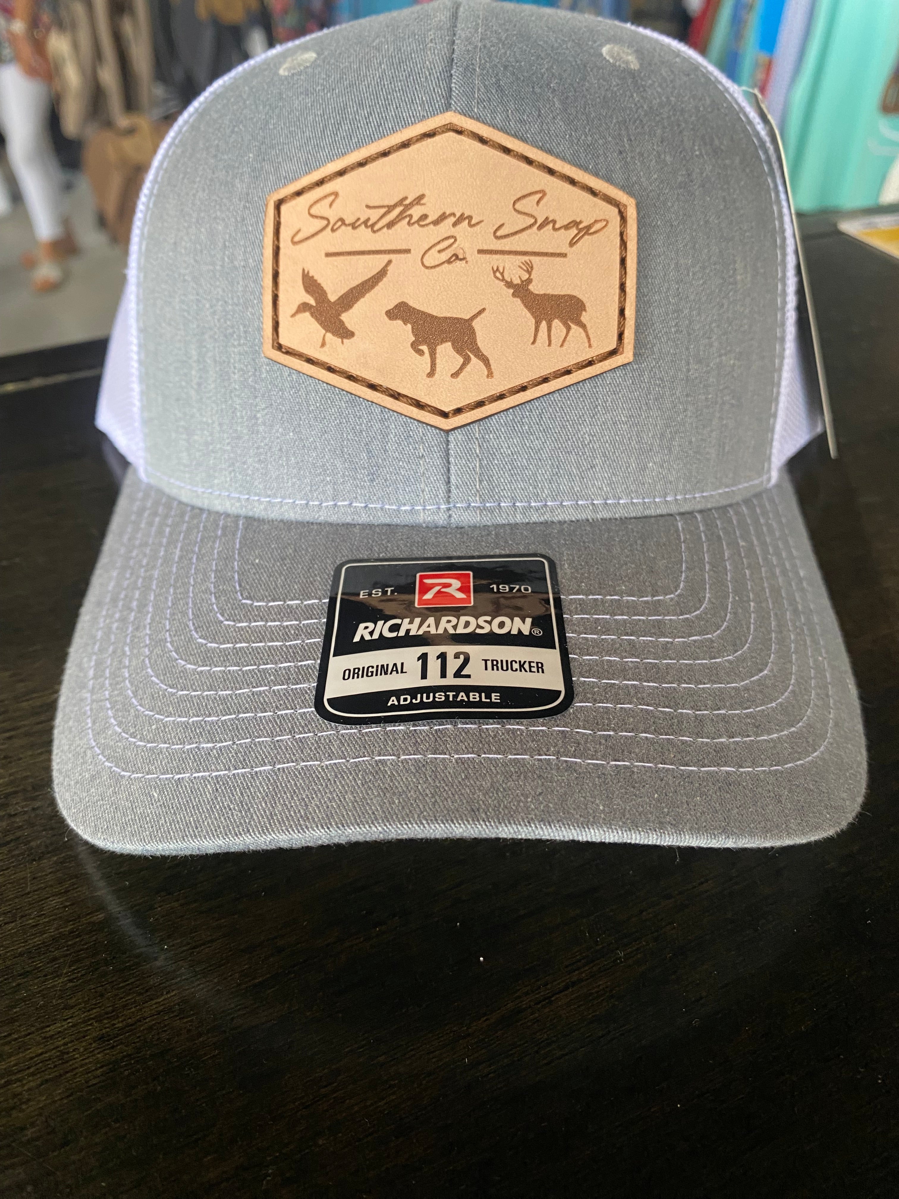 Southern Snap Co. SS Leather Logo Gray Hat