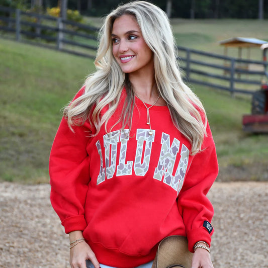 LULU MAC Camo/Red Sweatshirt
