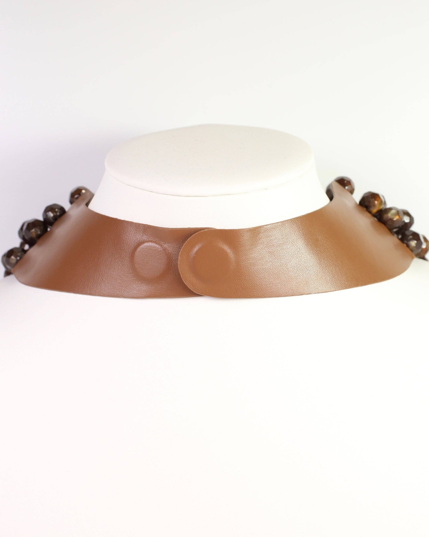 Cadence Multi Layered Beaded Necklace Brown: Default