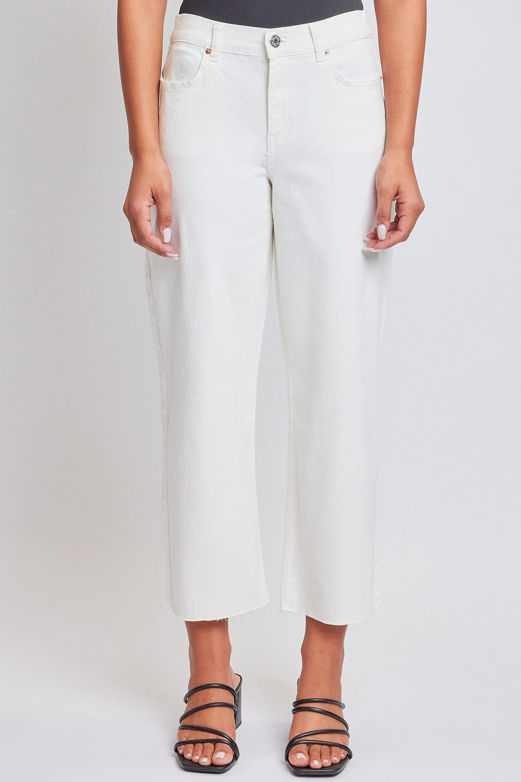 YMI High Rise Cropped Wide Leg Trousers