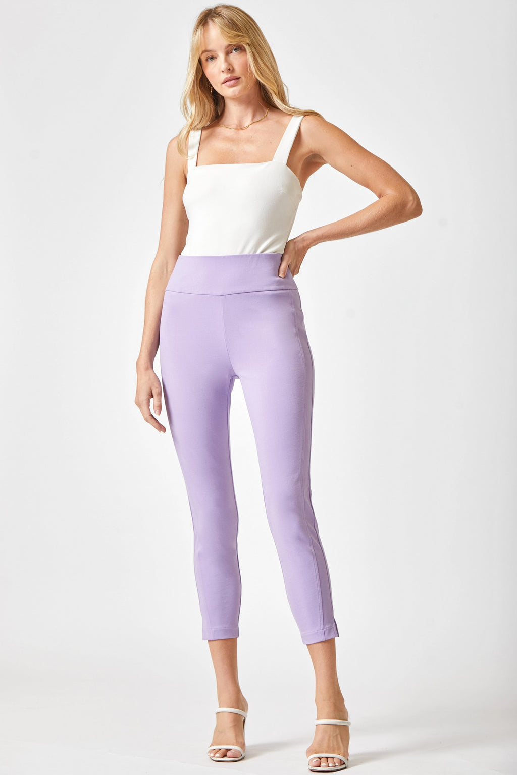 Lavender High Waist Skinny Pants