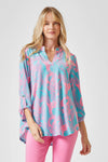 Lizzy Turquoise Pink Tropic Top