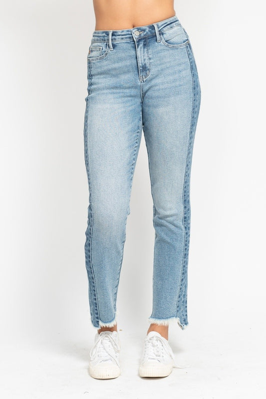 Judy Blue High Waist Vintage Wash Side Panel Jeans