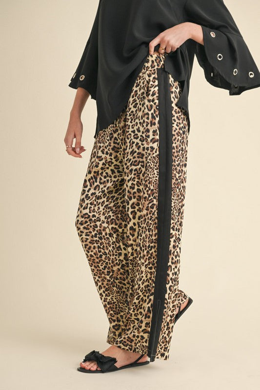Sabrina Leopard Print Drawstring Pants