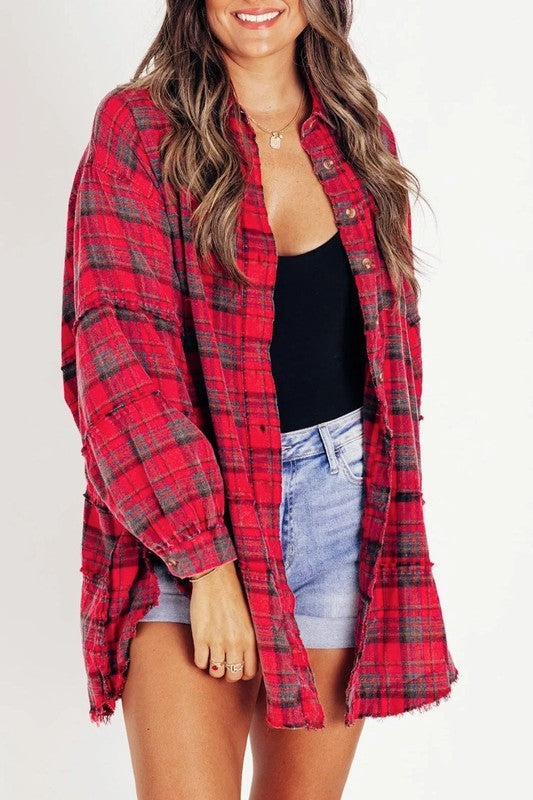 Door buster Loose Casual Checkered Shirt
