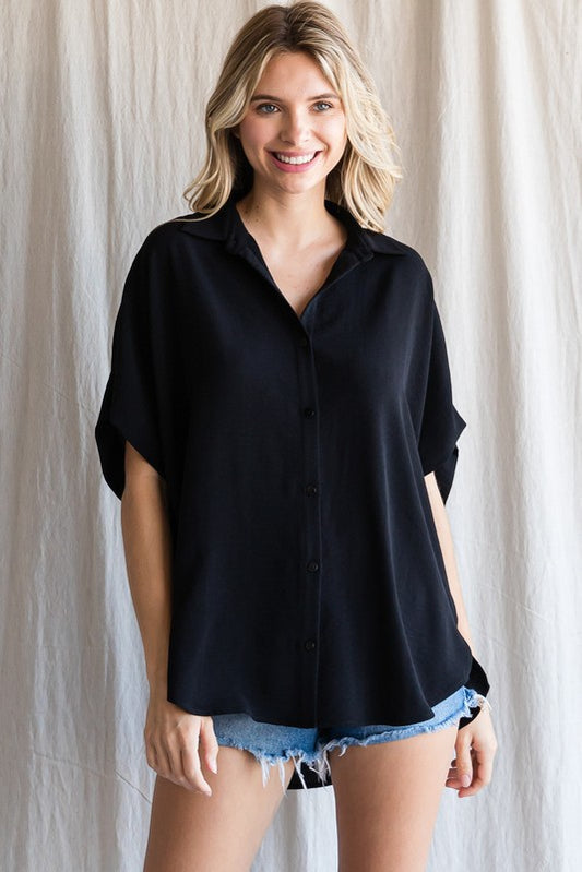 The Stacy Collared Button-up Top
