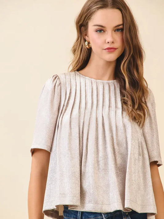The Kaye Metallic Top