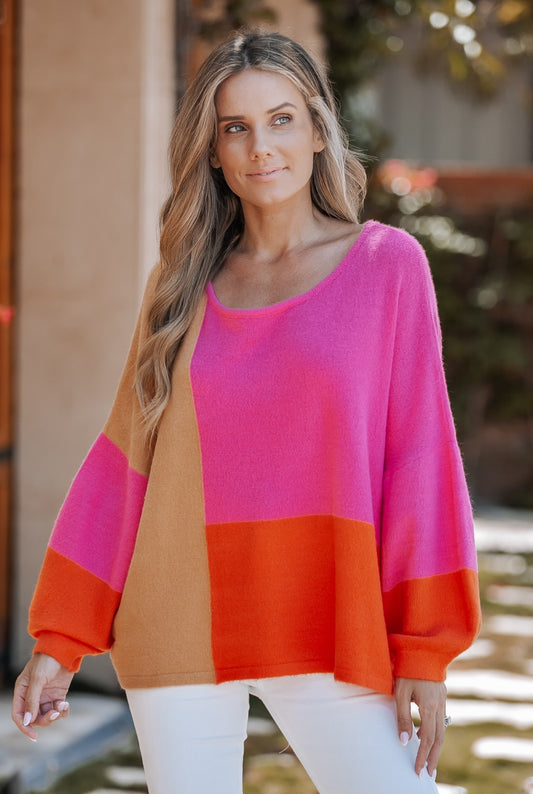 Colorblock Tunic Top