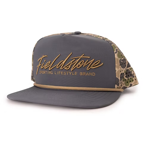 Performance Backwoods Camo Script Logo Rope Hat
