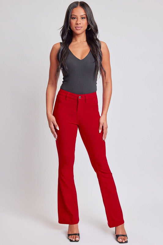 Hyperstretch Flare Pants, Ruby Red-