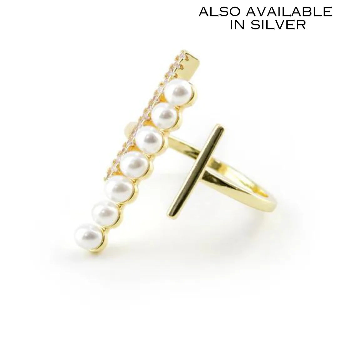 Erimish Pearl Bar Ring