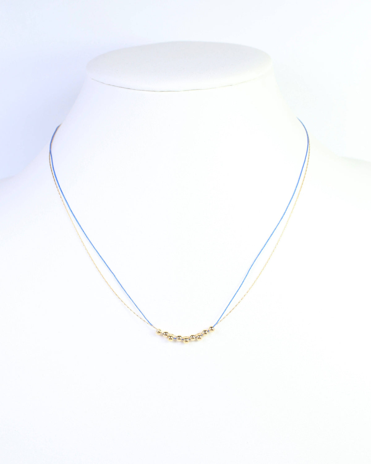 Odette Mini Cord Necklace Blue: Default