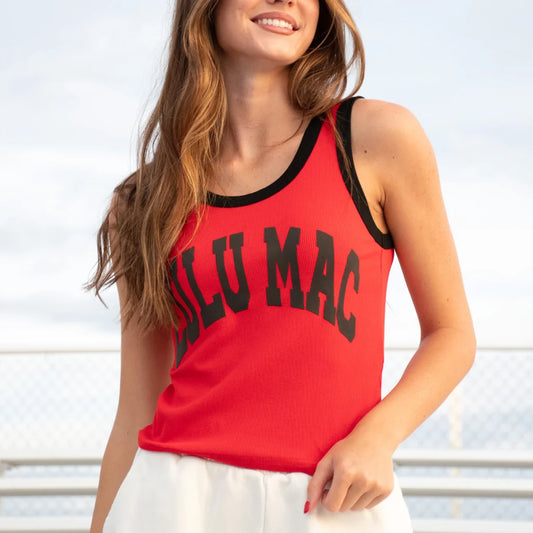 Red and Black LULU Mac Tanks