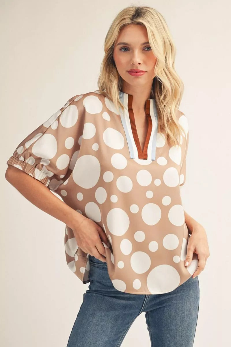 The Logan Tan Blouse