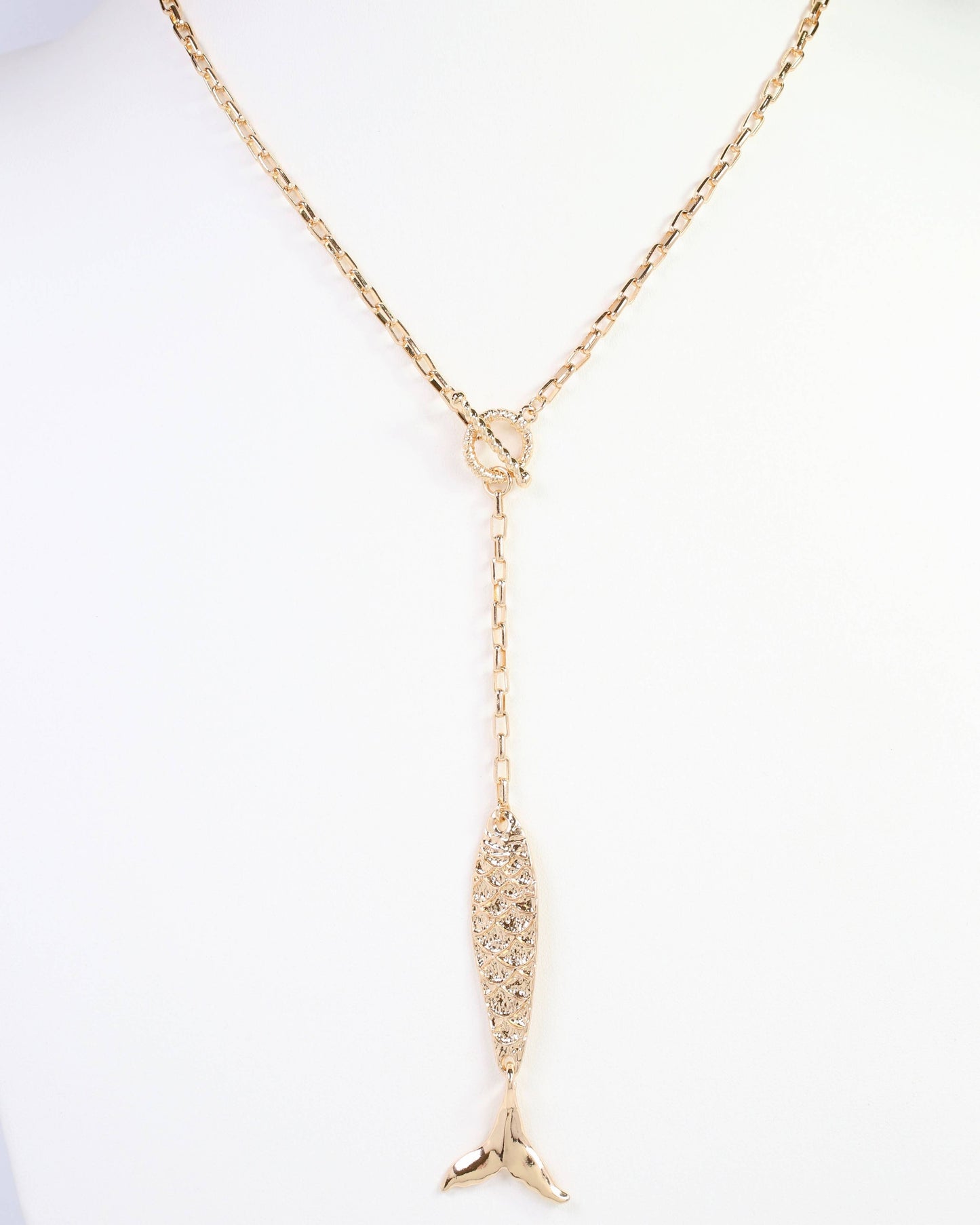 Tropical Fun Fish Necklace Gold: Default