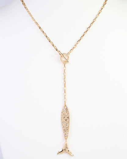 Tropical Fun Fish Necklace Gold: Default