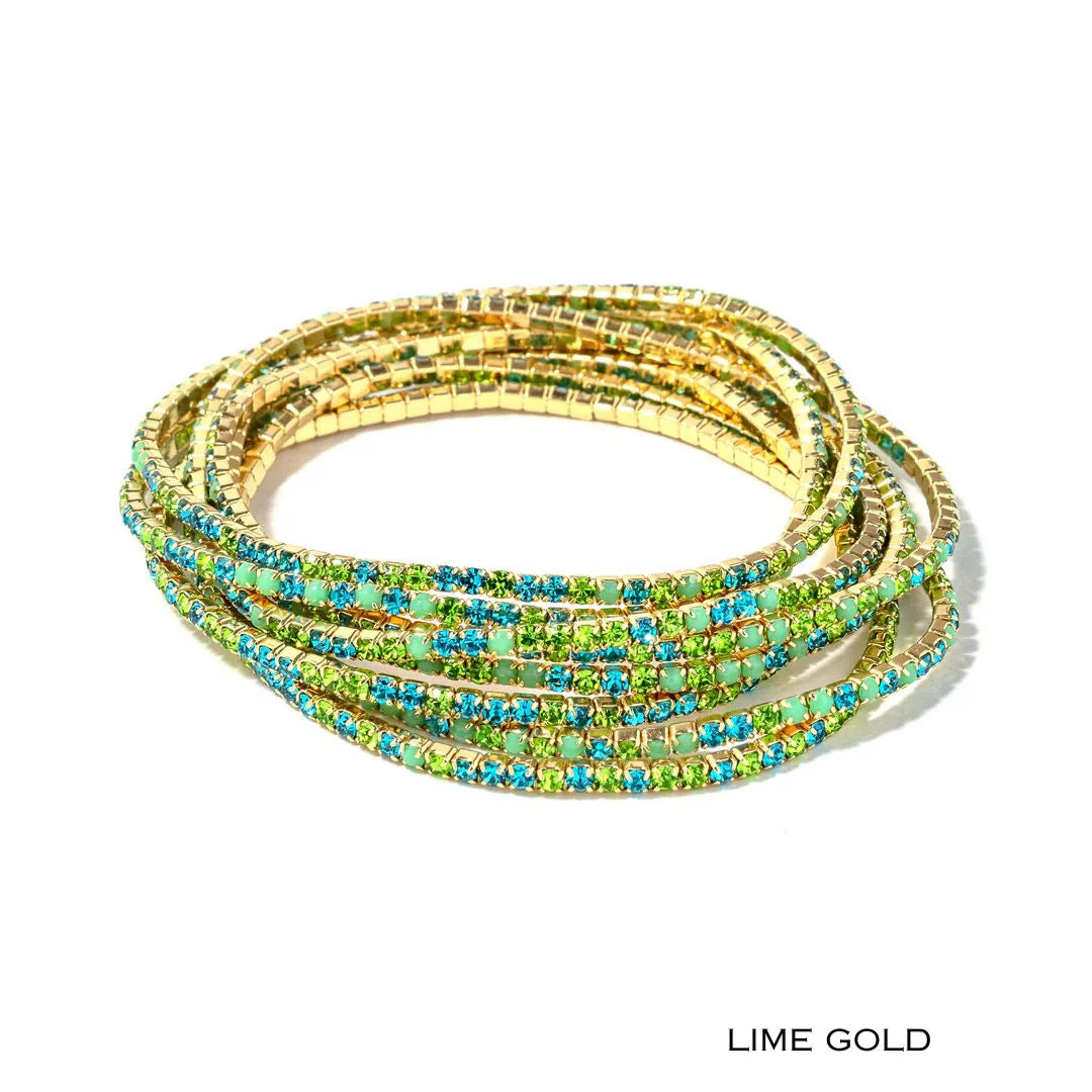 Erimish Lime Gold Confetti Stack