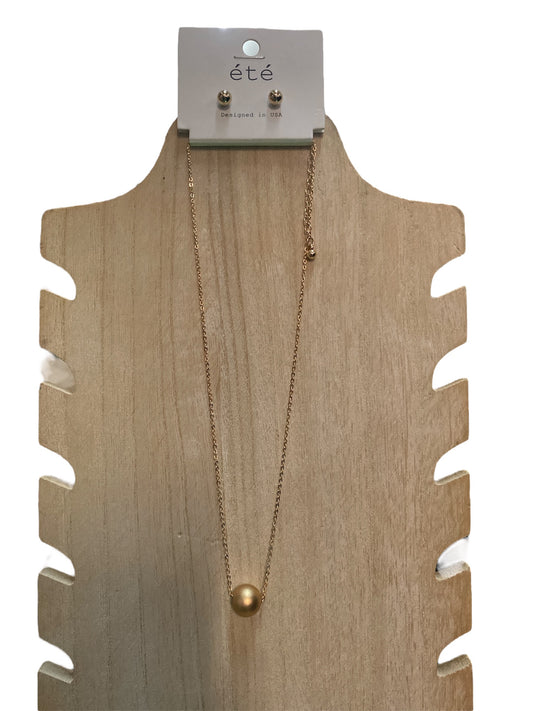 Ball Pendant Necklace with Earrings