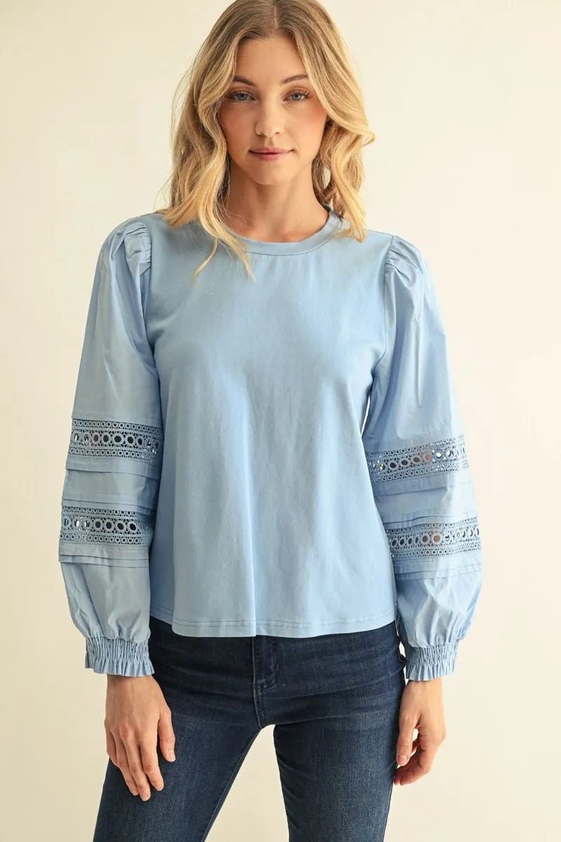 Blue Lace Blouse