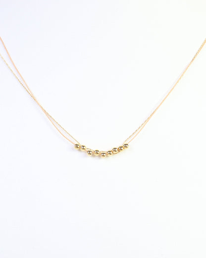 Odette Mini Cord Necklace Tan: Default